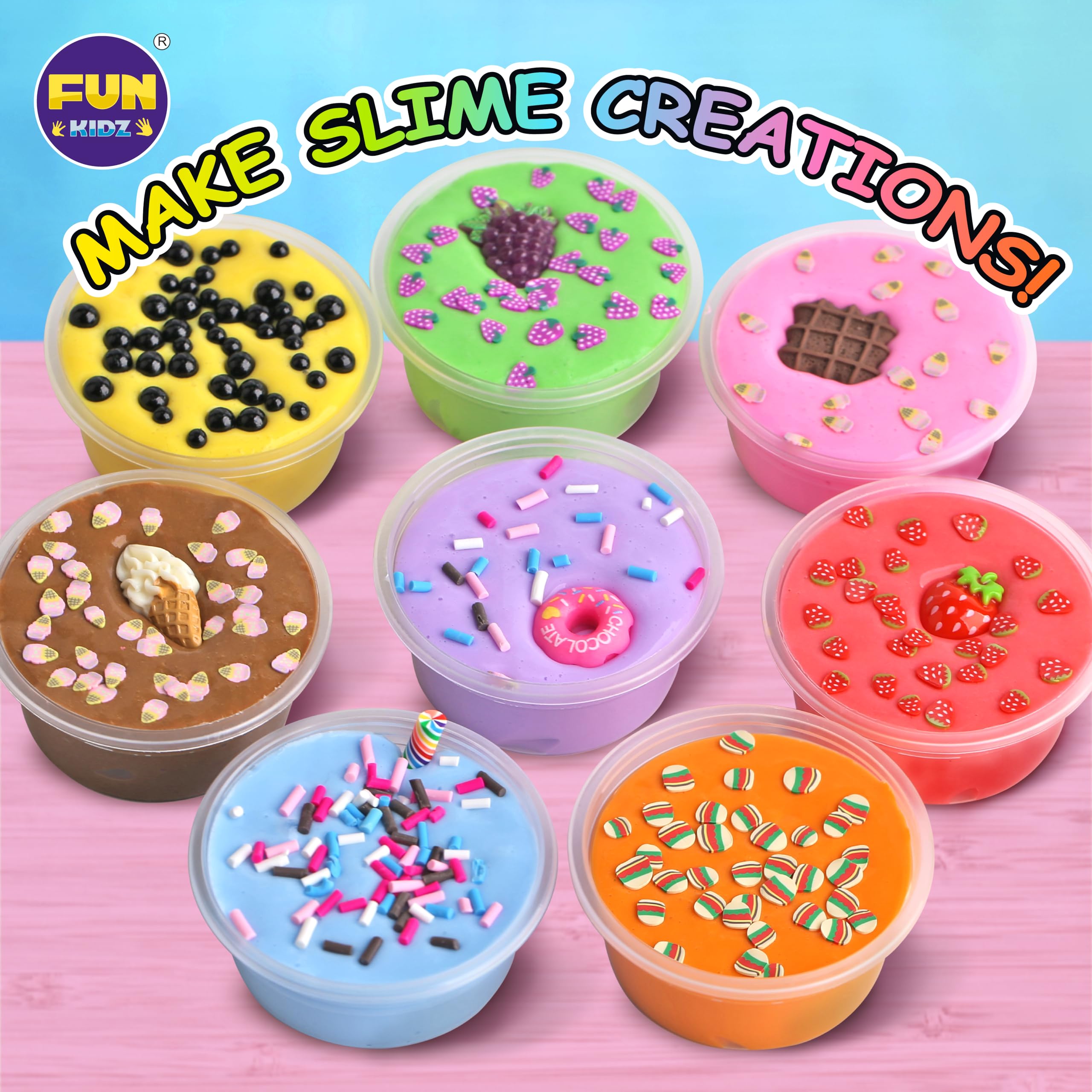 Foto 7 | Cubo Slime Kit Funkidz Milky Butter De 2 Litros Con 29 Complementos De 4 Libras - Venta Internacional.