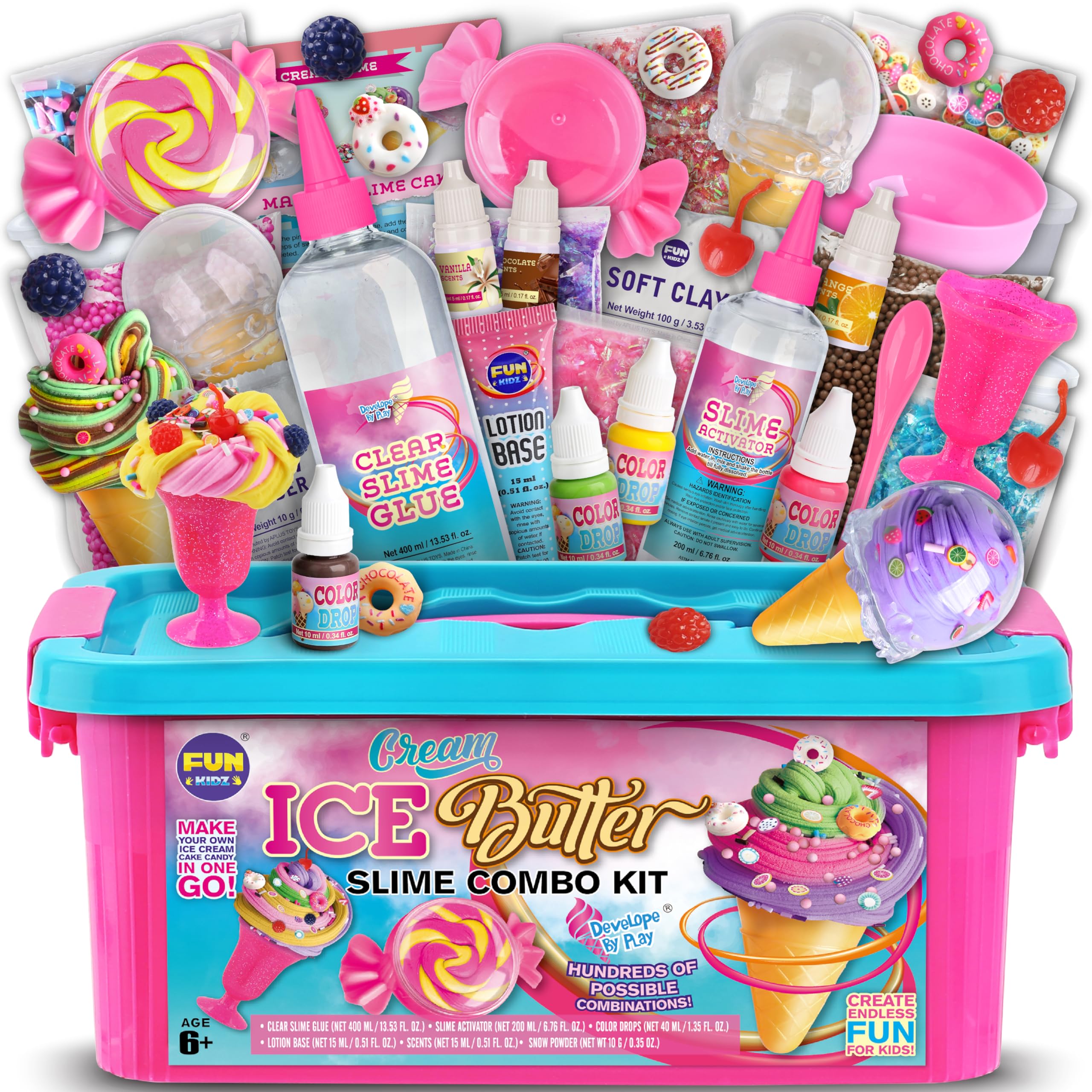 Foto 1 | Kit Para Hacer Limo Funkidz Ice Cream Butter Slime Girls 8-12 - Venta Internacional.