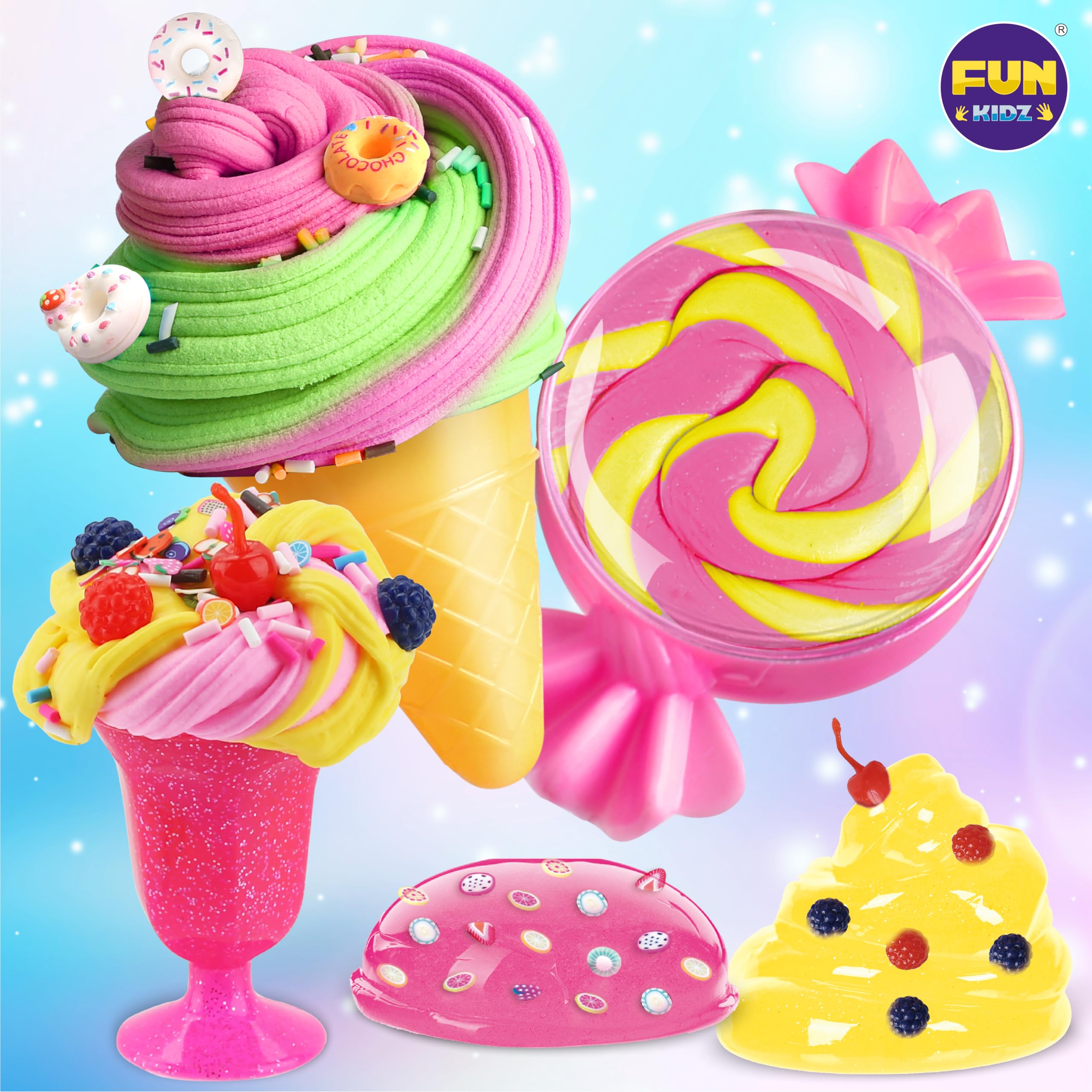Foto 3 | Kit Para Hacer Limo Funkidz Ice Cream Butter Slime Girls 8-12 - Venta Internacional.