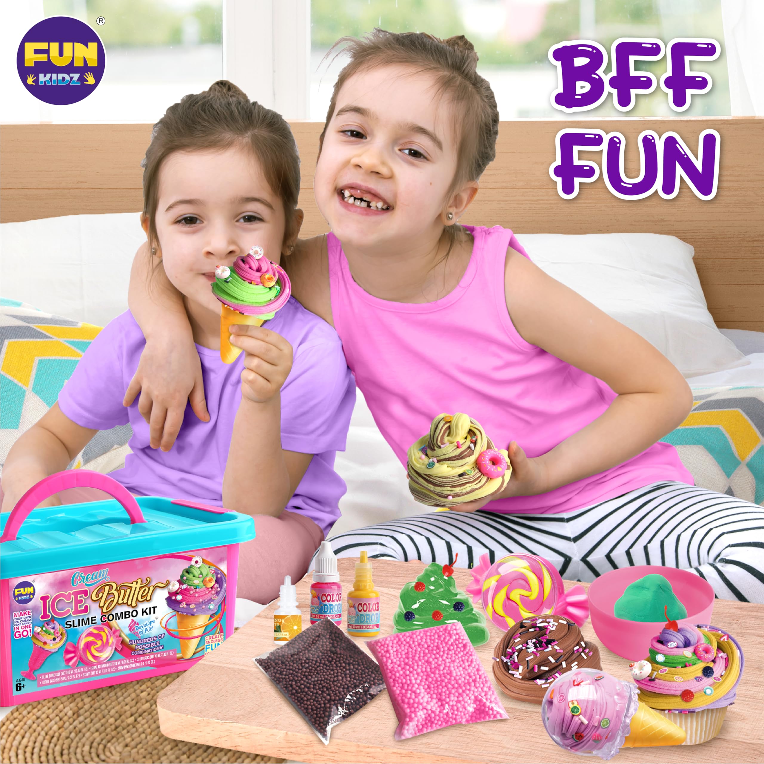Foto 4 | Kit Para Hacer Limo Funkidz Ice Cream Butter Slime Girls 8-12 - Venta Internacional.