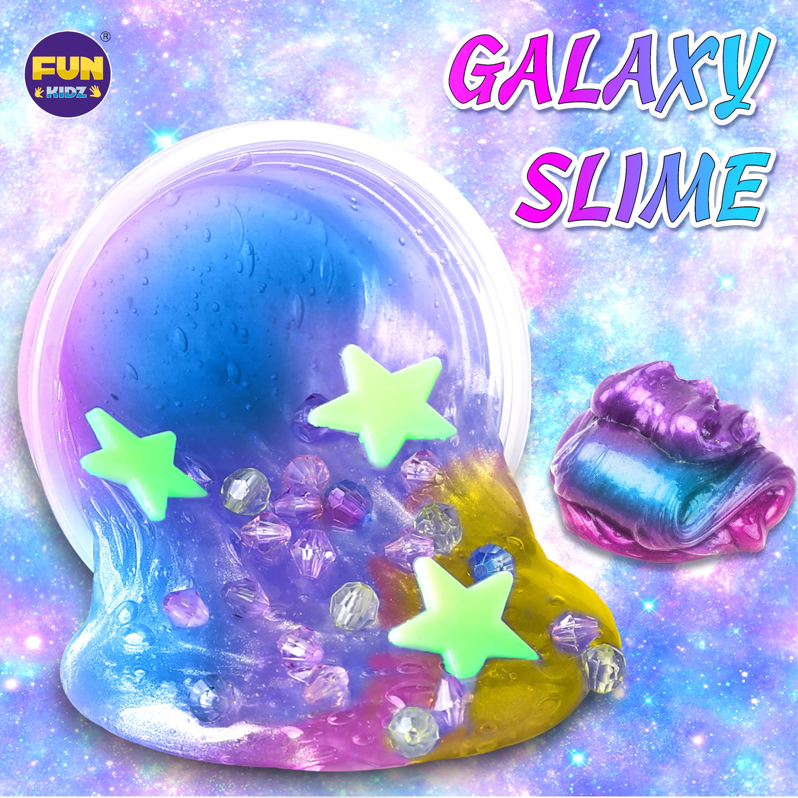 Foto 6 | Slime Kit Funkidz Ultimate Metallic Galaxy Para Niños De 8 A 10 Años - Venta Internacional.