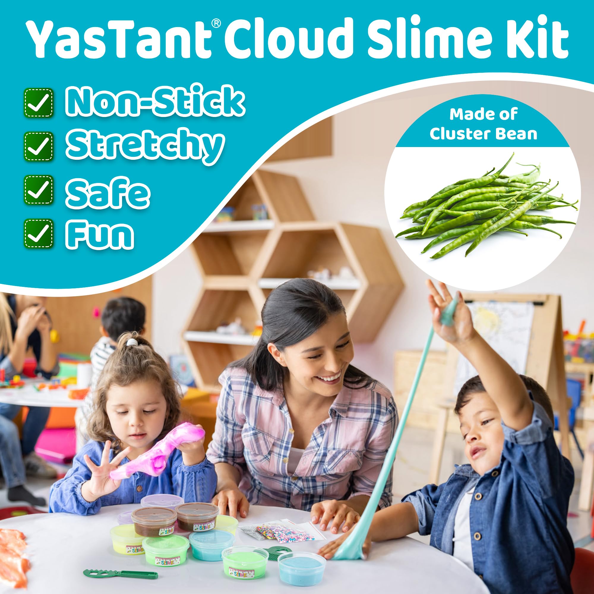 Foto 3 pulgar | Slime Kit Yasant Safe Fluffy Stress Relief Para Niños, Paquete De 6 - Venta Internacional.
