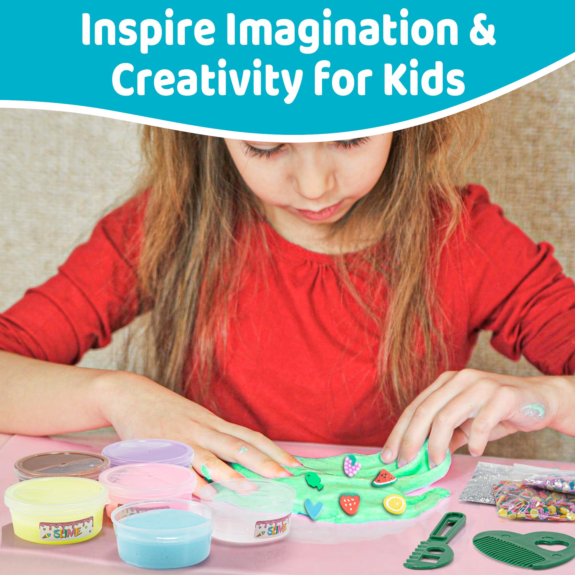 Foto 5 | Slime Kit Yasant Safe Fluffy Stress Relief Para Niños, Paquete De 6 - Venta Internacional.