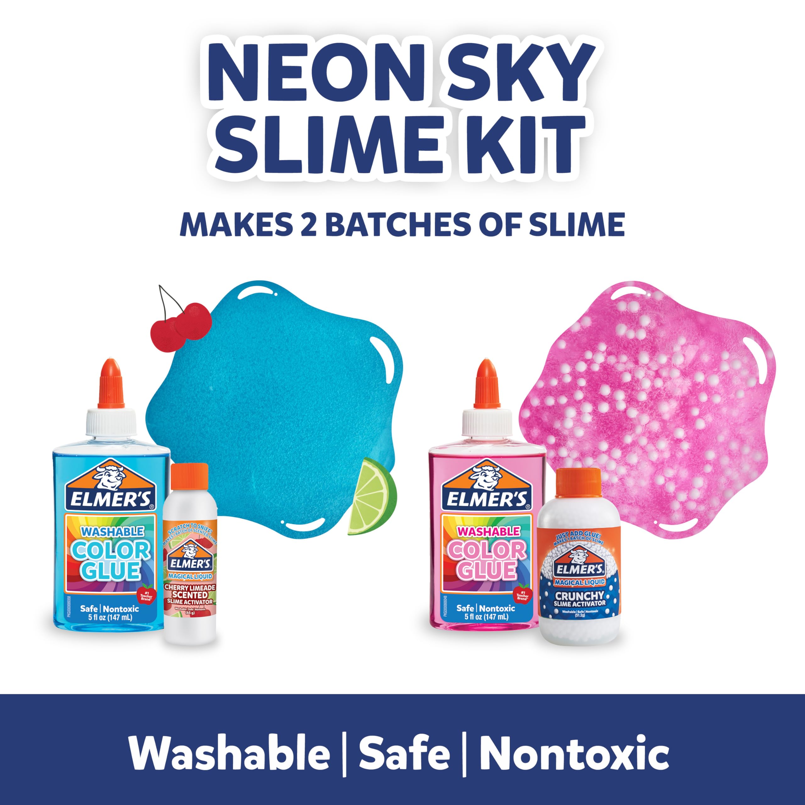 Foto 4 | Kit Slime Elmer's Neon Sky con Pegamento Transparente y Activadores - Venta Internacional