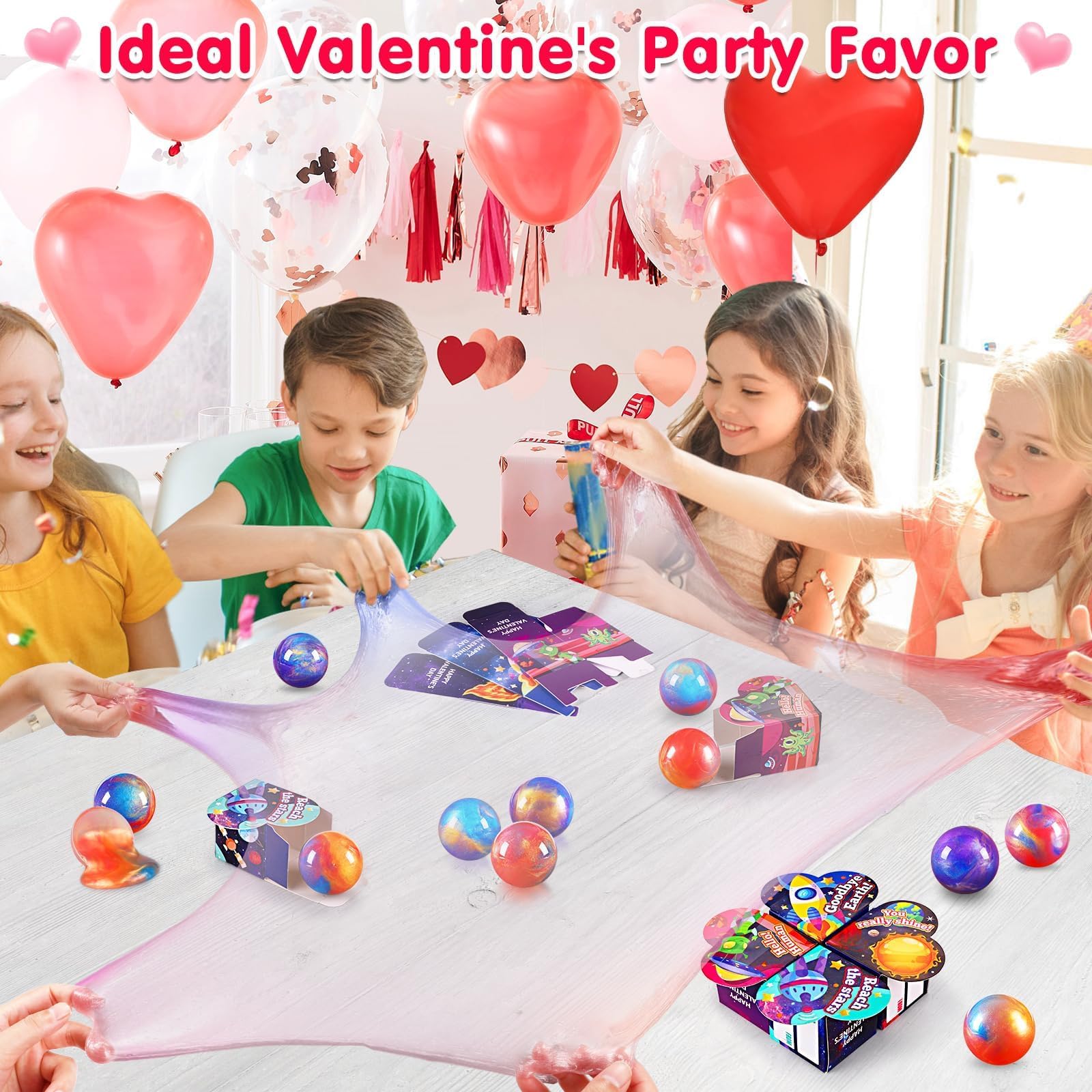 Foto 4 pulgar | Regalos Para El Día De San Valentín, Kits Galaxy Slime Ball, Paquete De 30 Unidades Para Niños - Venta Internacional.