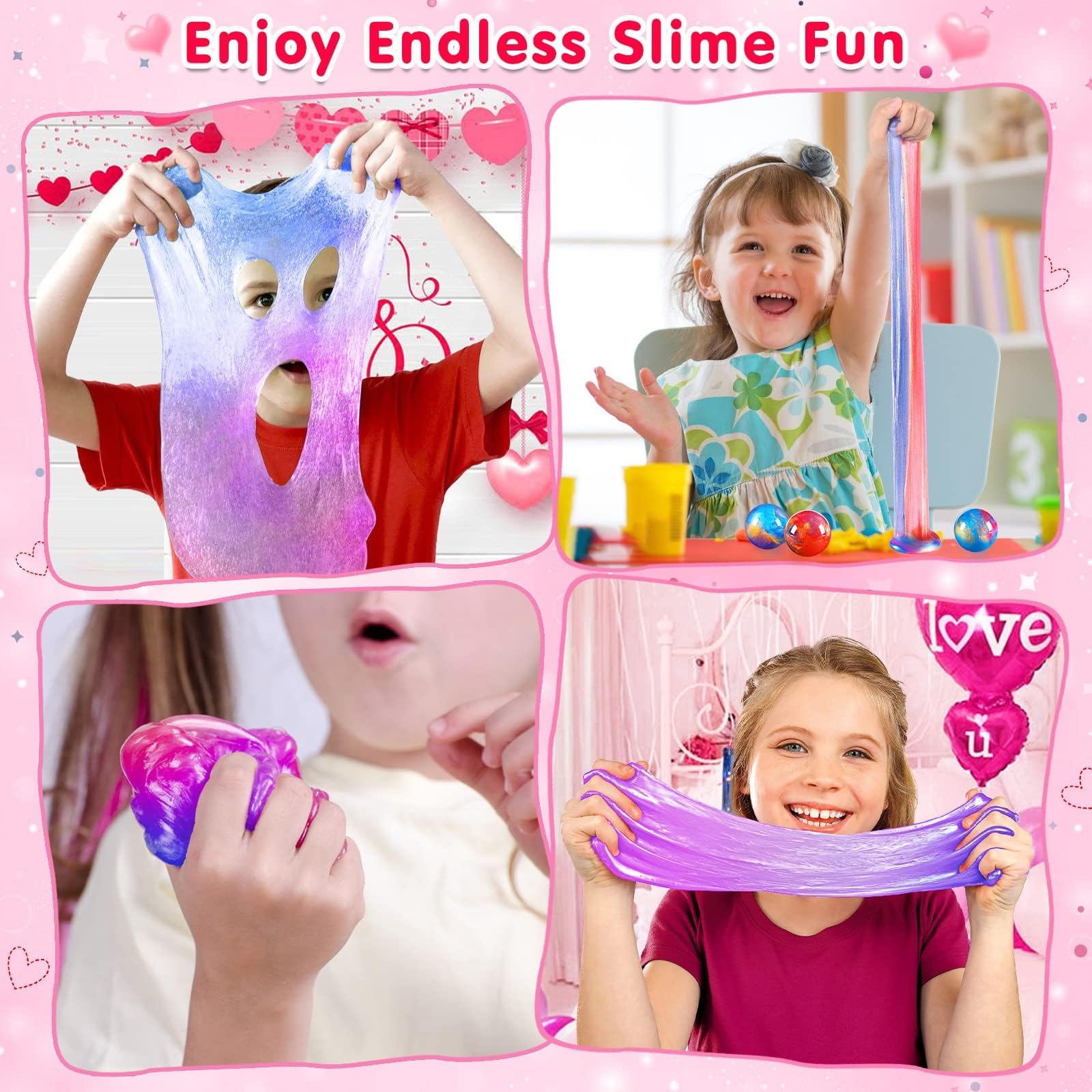 Foto 6 pulgar | Regalos Para El Día De San Valentín, Kits Galaxy Slime Ball, Paquete De 30 Unidades Para Niños - Venta Internacional.