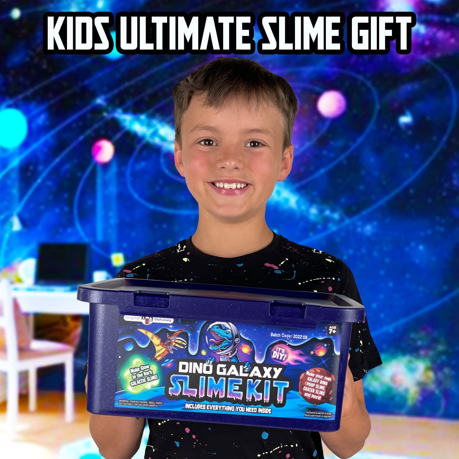 Foto 6 | Slime Kit De Papelería Original Con Diseño De Dinosaurio Que Brilla En La Oscuridad - Venta Internacional.