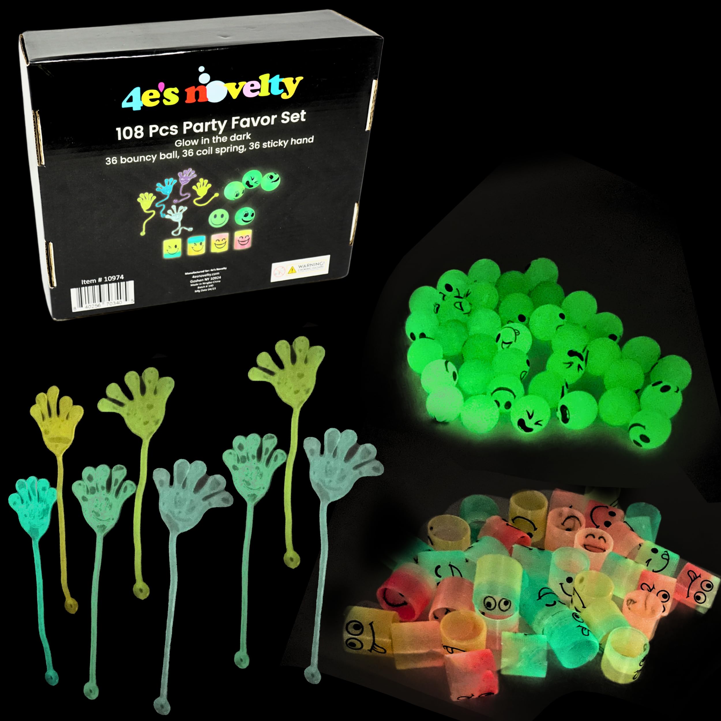Foto 8 pulgar | La Novedad De Toy 4e's Que Brilla En La Oscuridad, 108 Unidades, 36 Pelotas Hinchables - Venta Internacional.