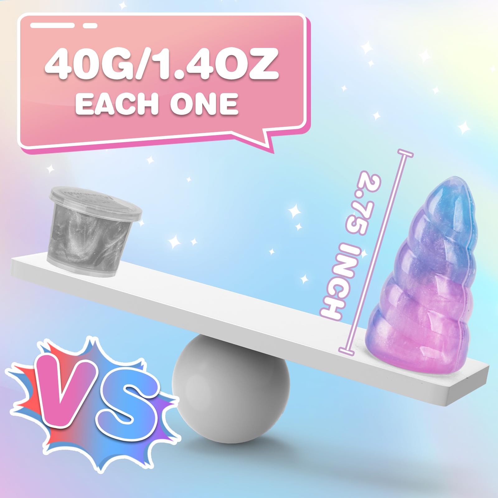 Foto 3 | Slime Kit Byonebye Unicorn, Paquete De 36 Unidades, Antiadherentes Y Elásticos - Venta Internacional.