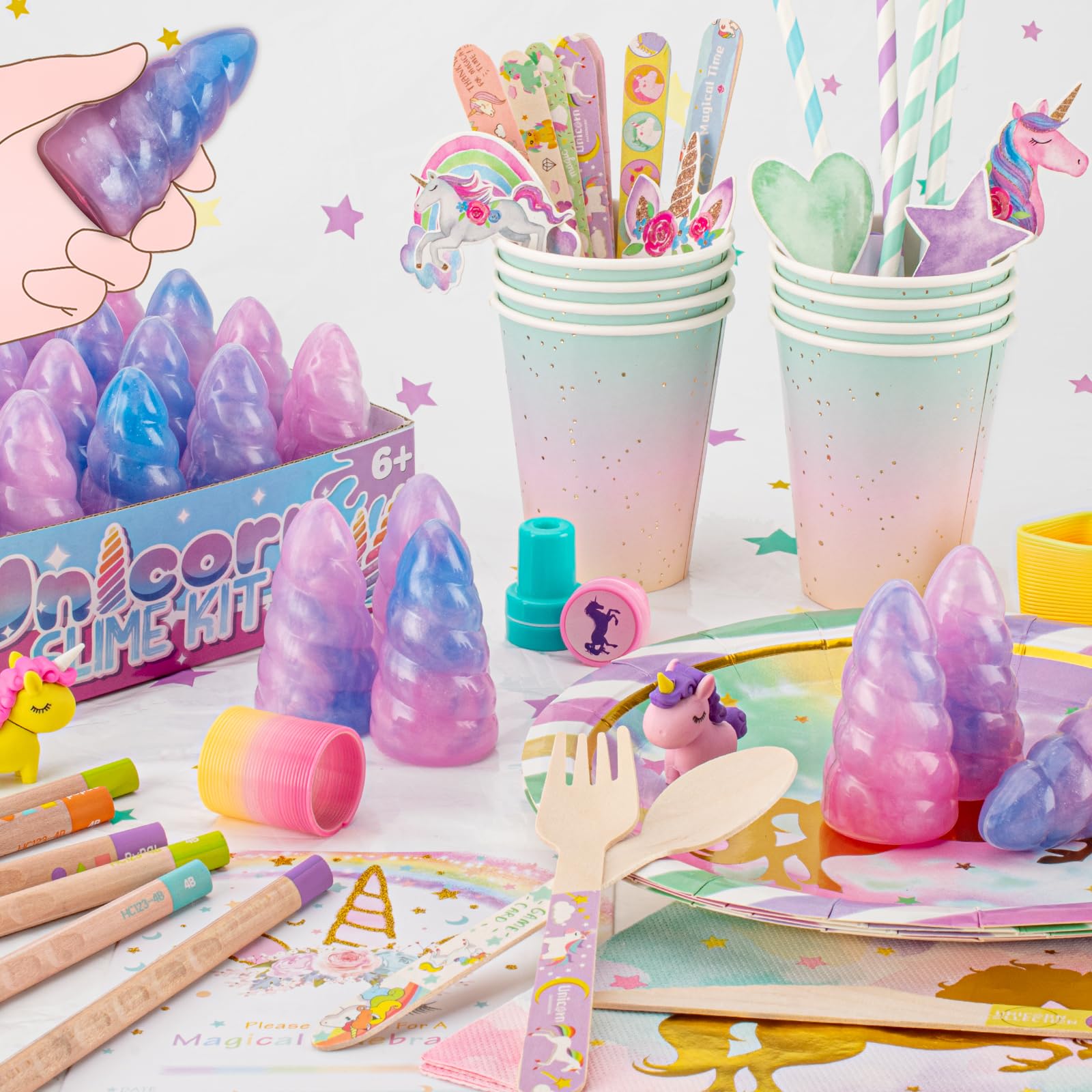 Foto 6 pulgar | Slime Kit Byonebye Unicorn, Paquete De 36 Unidades, Antiadherentes Y Elásticos - Venta Internacional.