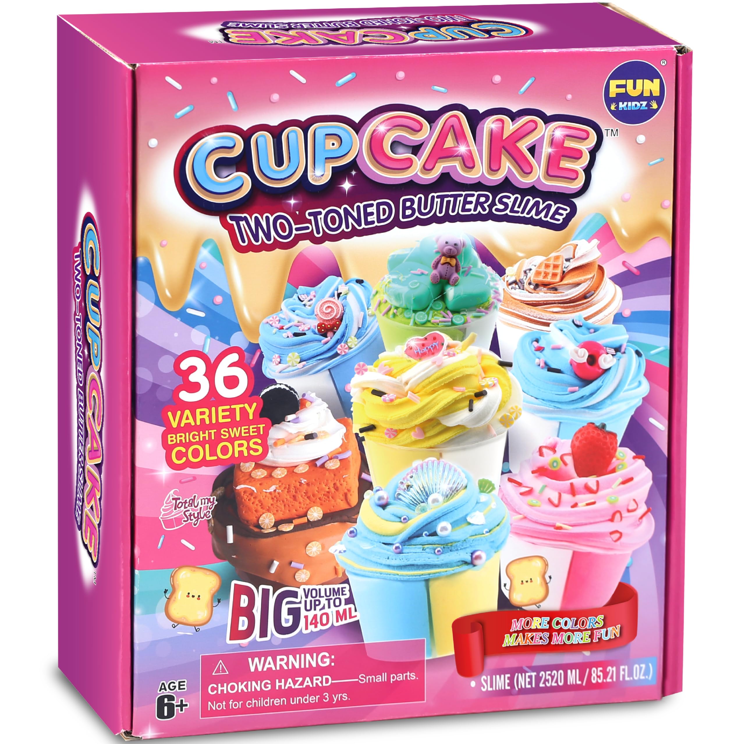 Foto 2 pulgar | Mantequilla Para Magdalenas Slime Kit Funkidz, 36 Paquetes De 140 Ml Para Niñas - Venta Internacional.
