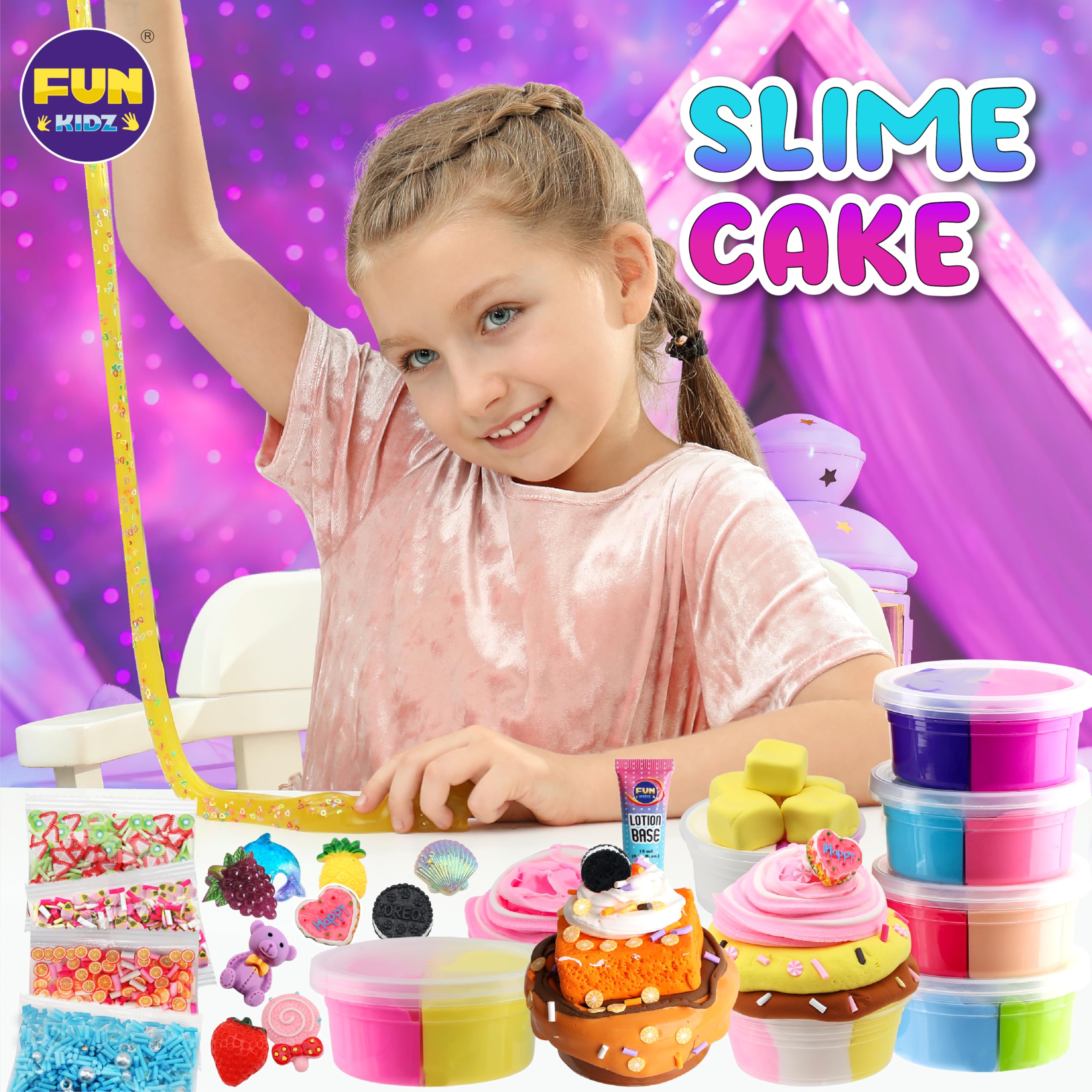 Foto 3 pulgar | Mantequilla Para Magdalenas Slime Kit Funkidz, 36 Paquetes De 140 Ml Para Niñas - Venta Internacional.