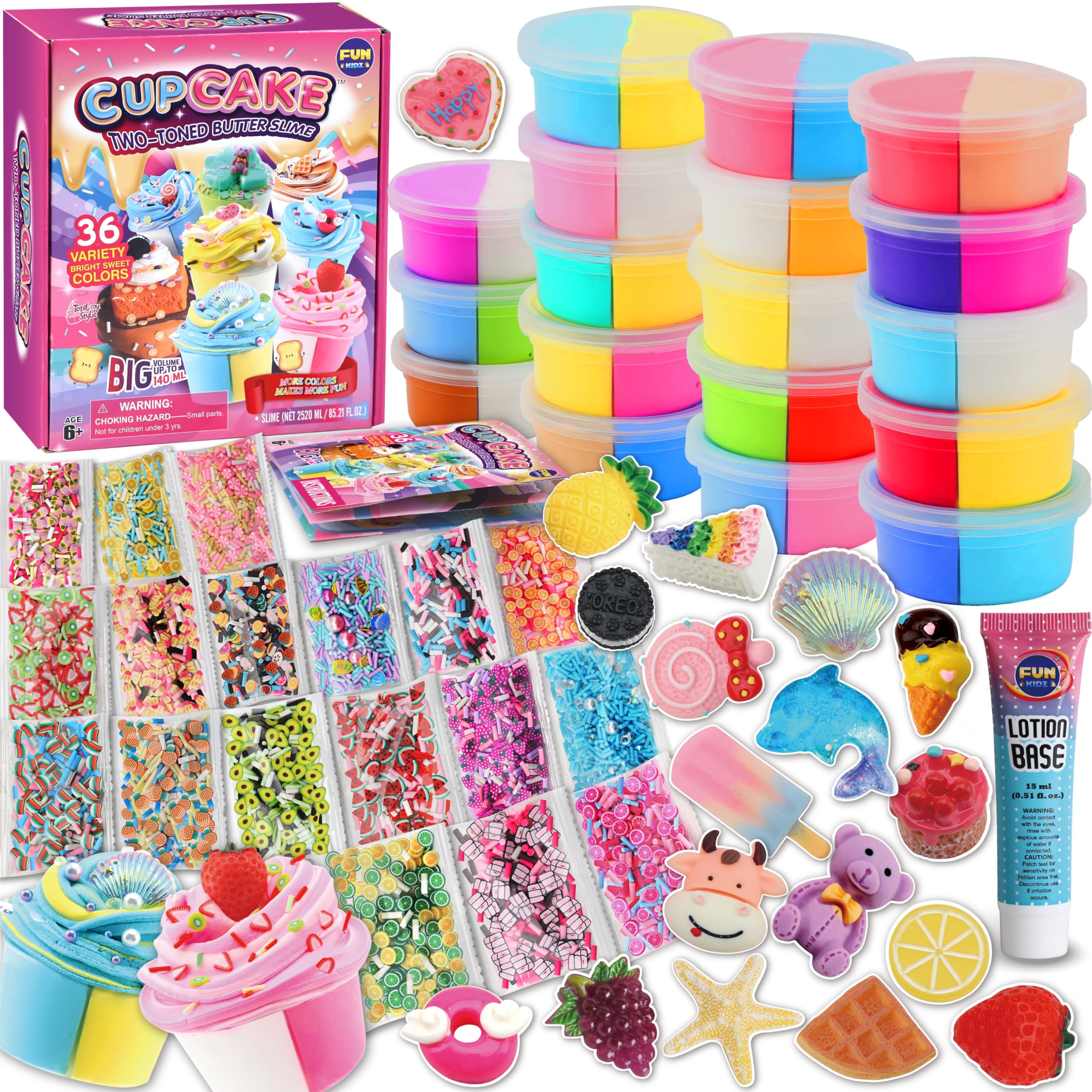 Foto 6 | Mantequilla Para Magdalenas Slime Kit Funkidz, 36 Paquetes De 140 Ml Para Niñas - Venta Internacional.