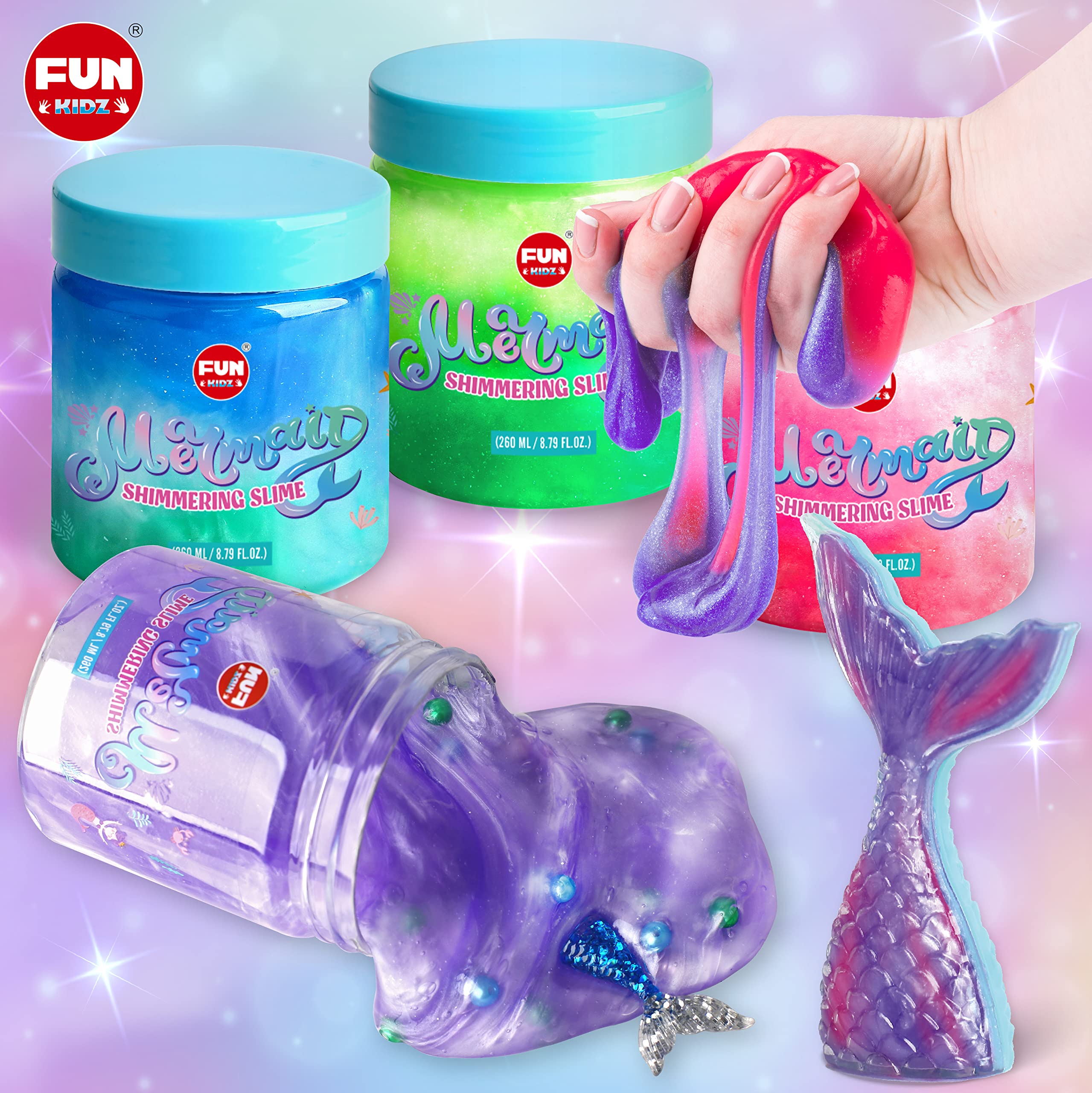 Foto 5 pulgar | Slime Toy Fun Kidz Summer Mermaid, 1 Litro, Para Niñas De 6 A 8 Años - Venta Internacional.