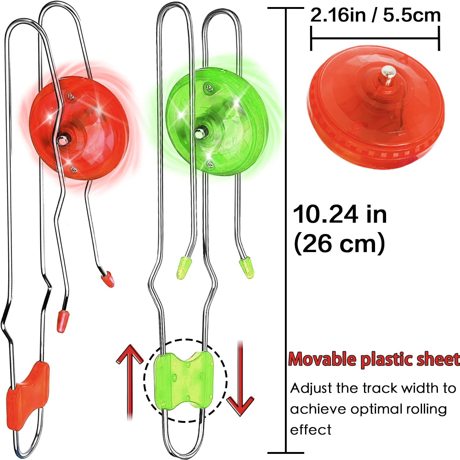 Foto 3 pulgar | Venta Internacional - Toy Jishi Retro Magic Rail Twirler Con Giroscopio Magnético Iluminado