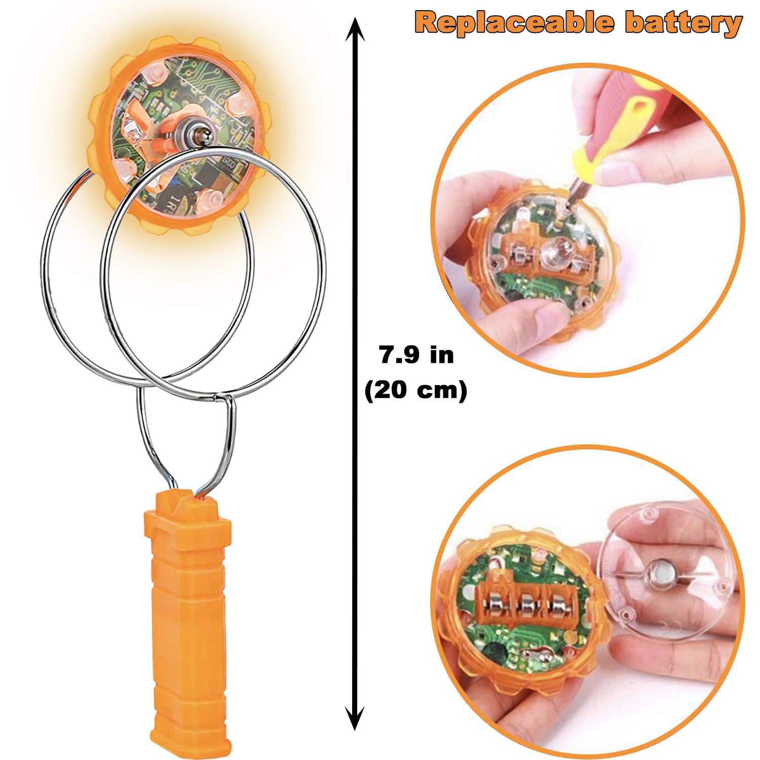 Foto 3 | Venta Internacional - Toy Jishi Retro Magic Rail Twirler Con Giroscopio Magnético Iluminado