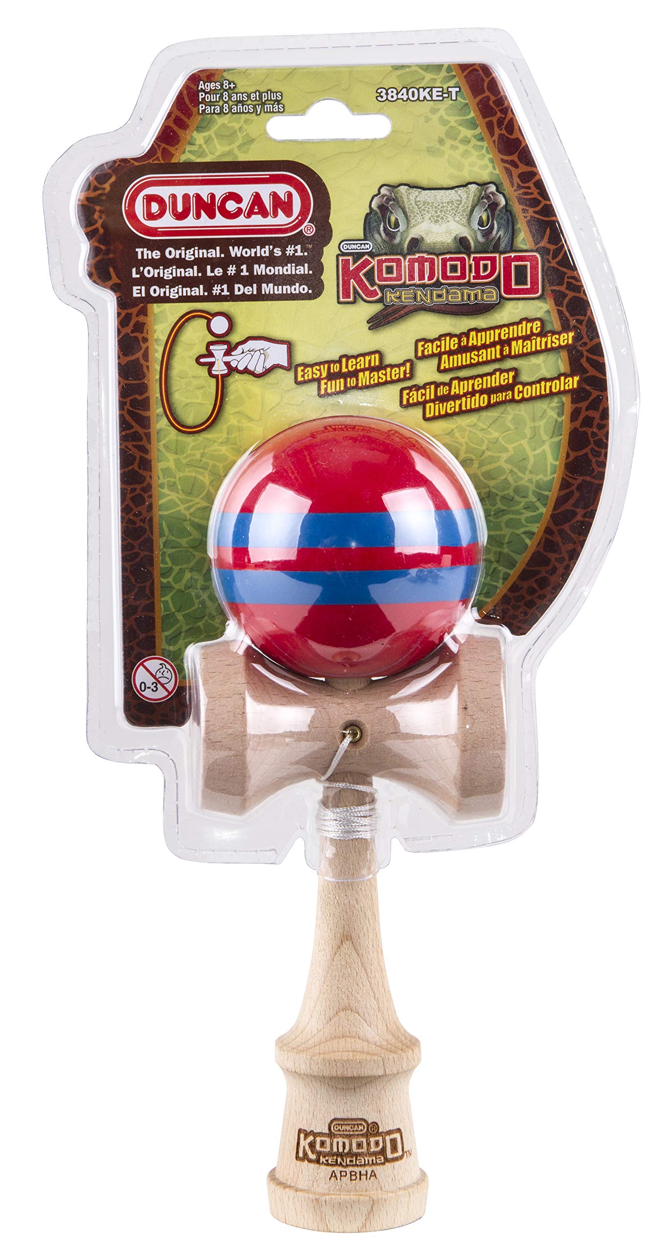 Foto 4 pulgar | Kendama Duncan Toys Komodo Rojo Con Rayas Azules - Venta Internacional.