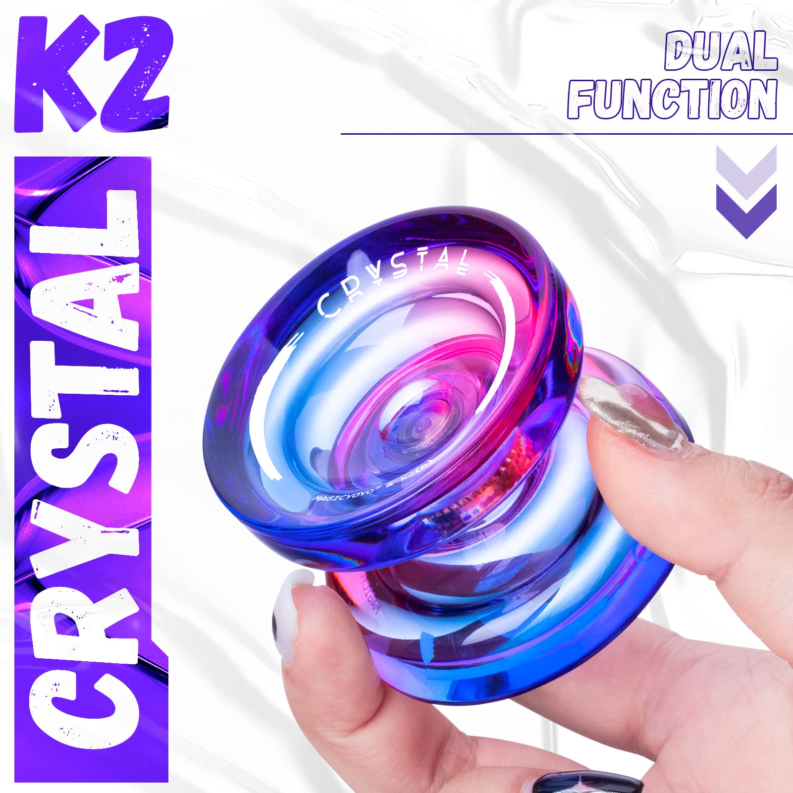 Foto 8 pulgar | Yoyo Magicyoyo K2 Crystal Purple Rose Gradient Para Niños - Venta Internacional.