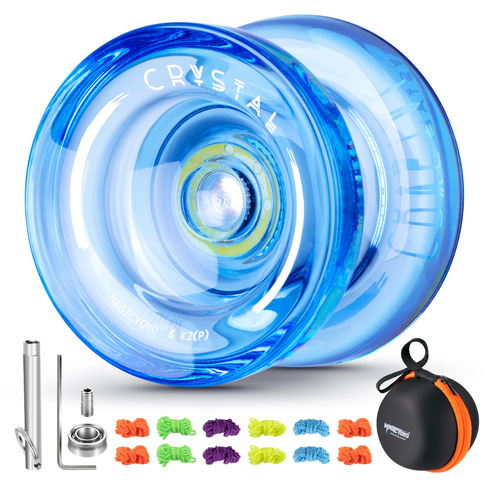 Foto 2 pulgar | Yoyo Magicyoyo K2 Crystal Blue Con 12 Cuerdas Y Bolsa Yo Yo - Venta Internacional.