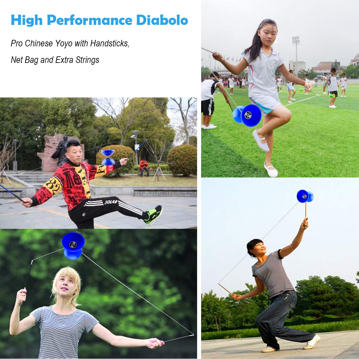 Foto 3 pulgar | Triple Rodamiento Diabolo Magicyoyo Pro, Tamaño Mediano, 13 Cm, Azul - Venta Internacional.