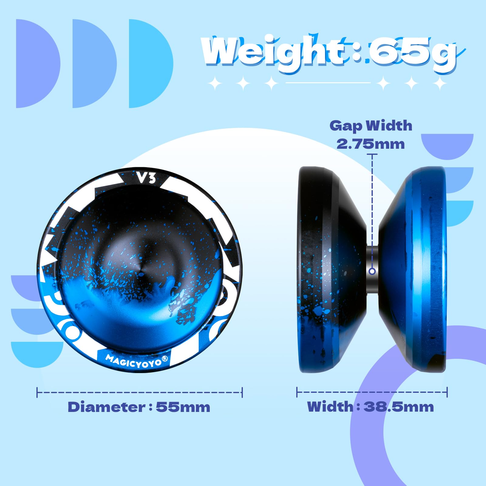 Foto 5 | Yo-yo Magicyoyo V3 Responsive Para Niños Y Principiantes, Negro Y Azul - Venta Internacional.