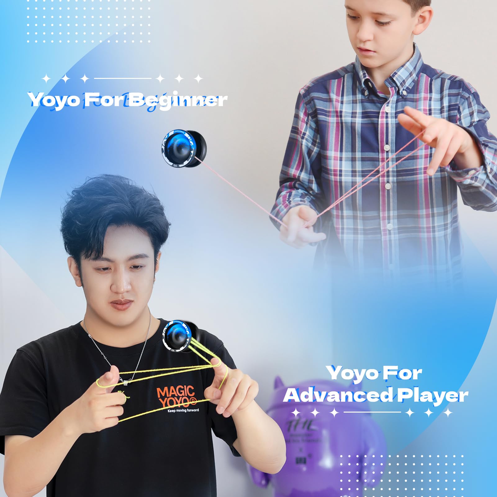 Foto 7 pulgar | Yo-yo Magicyoyo V3 Responsive Para Niños Y Principiantes, Negro Y Azul - Venta Internacional.