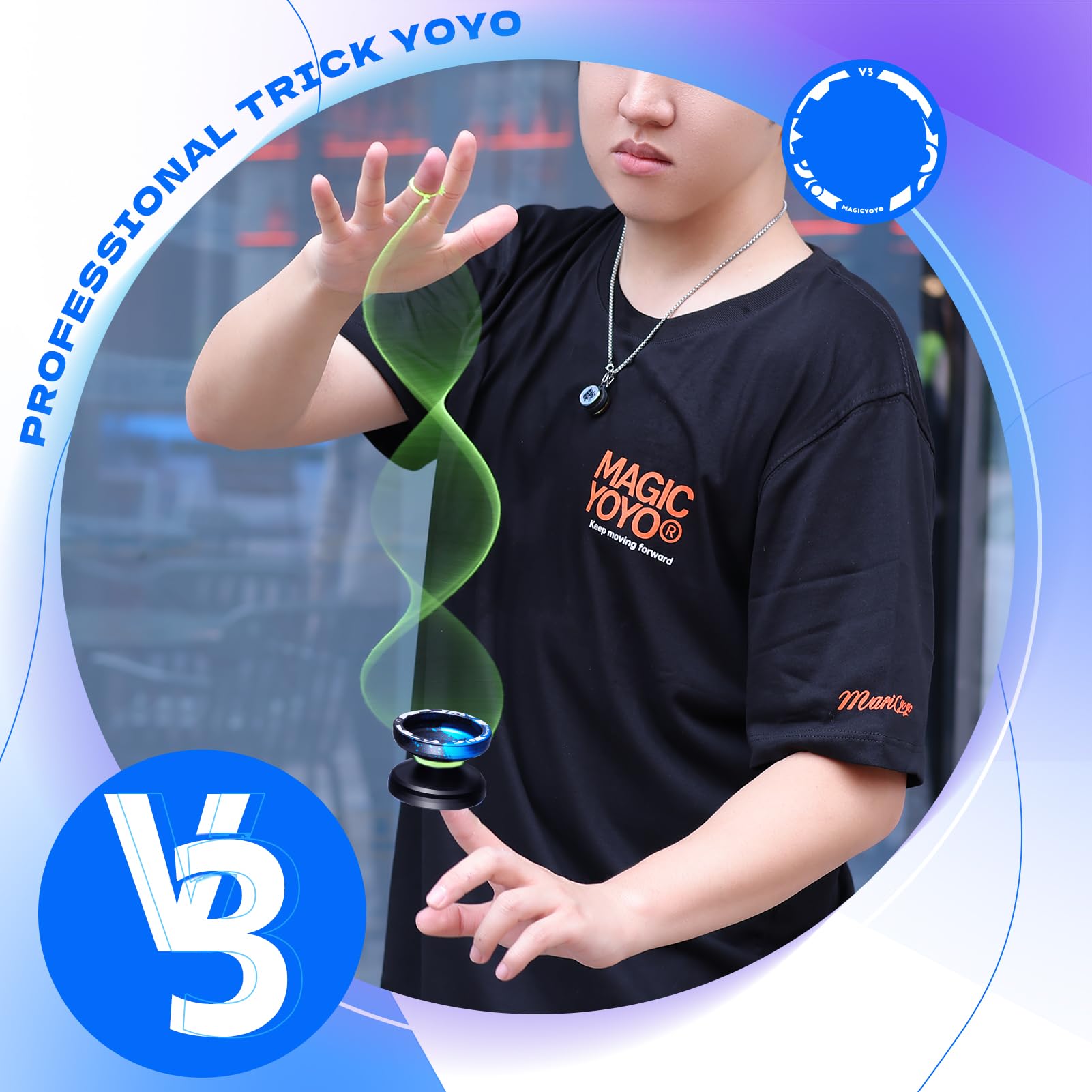 Foto 8 pulgar | Yo-yo Magicyoyo V3 Responsive Para Niños Y Principiantes, Negro Y Azul - Venta Internacional.