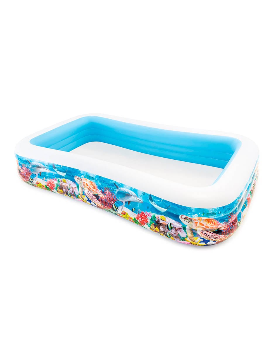 Alberca Inflable Intex Rectangular Diseño Marino $1,249