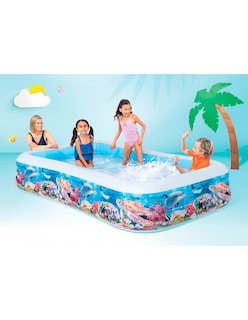 Foto 2 | Alberca Inflable Intex Rectangular Diseño Marino