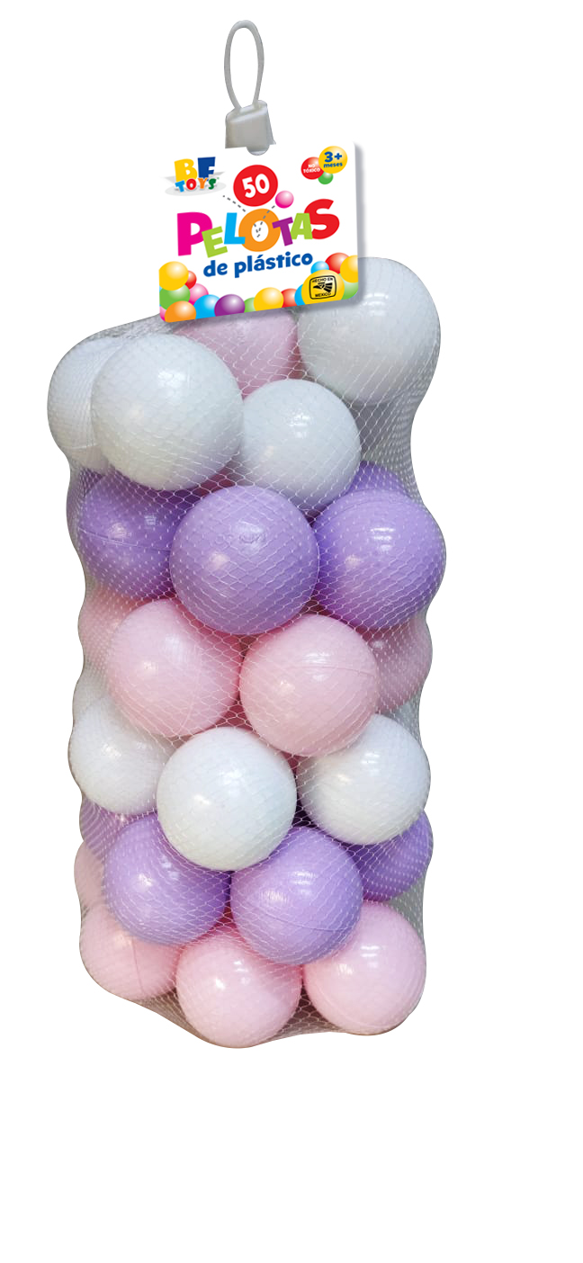 Foto 1 | Malla con 50 Pelotas Bf Toys Rosa Pastel para Bebés