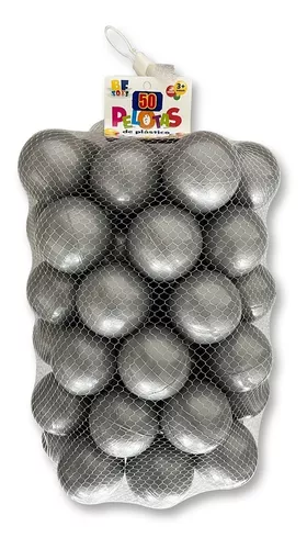 Malla con 50 Pelotas Bf Toys Plata para Bebés