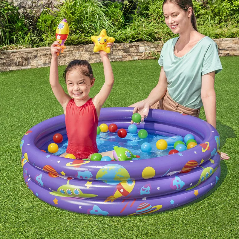 Foto 5 | Alberca De Pelotas Infantil Piscina Infable Redonda Diseño Espacial