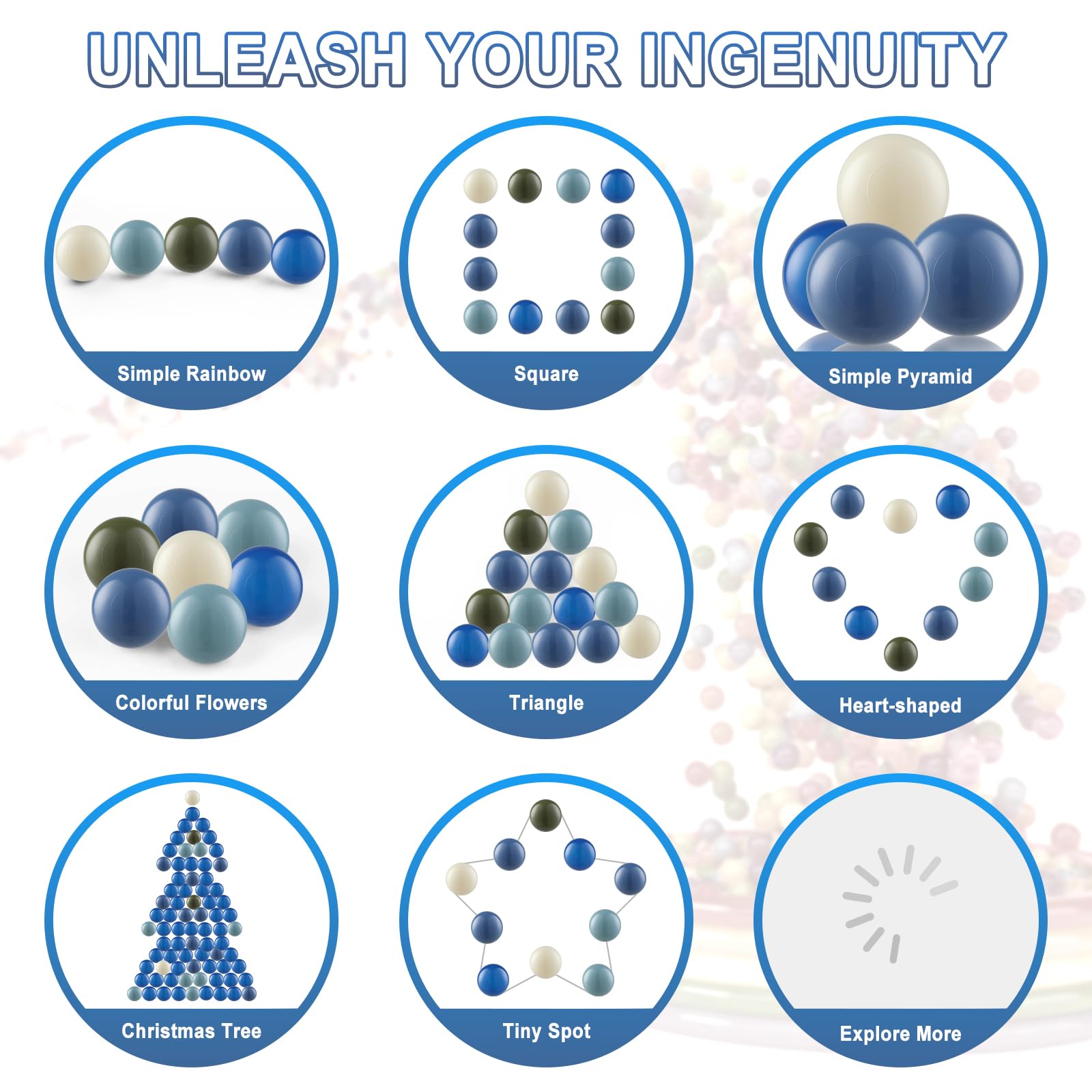 Foto 3 pulgar | Pelotas De Juego Para Niños Pequeños, 100 Unidades, Con Bolsa - Venta Internacional.