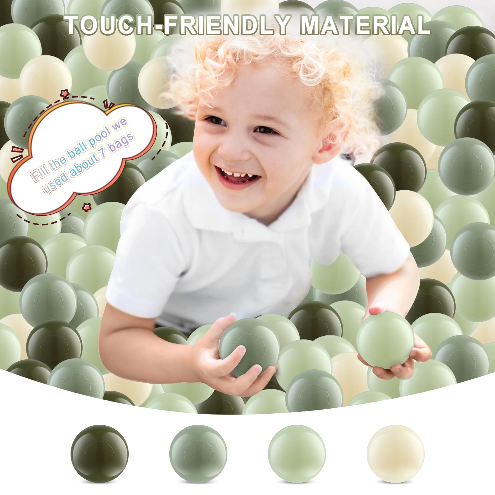 Foto 3 pulgar | Juguete De Plástico Ball Pit Balls 170 A Prueba De Aplastamiento Para Niños Y Niñas - Venta Internacional.