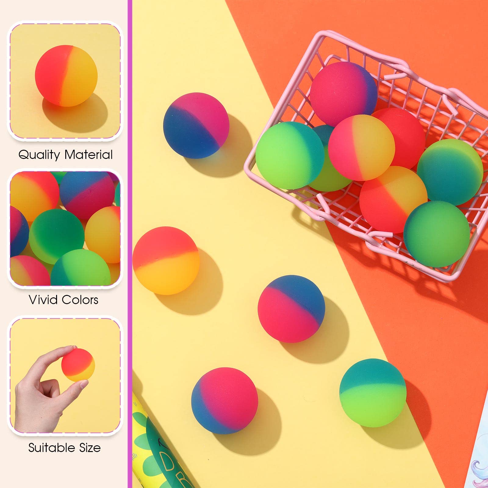 Foto 5 pulgar | Pelotas Hinchables Jenaai, 50 Unidades, Para Niños, 45 Mm, Goma Colorida - Venta Internacional.