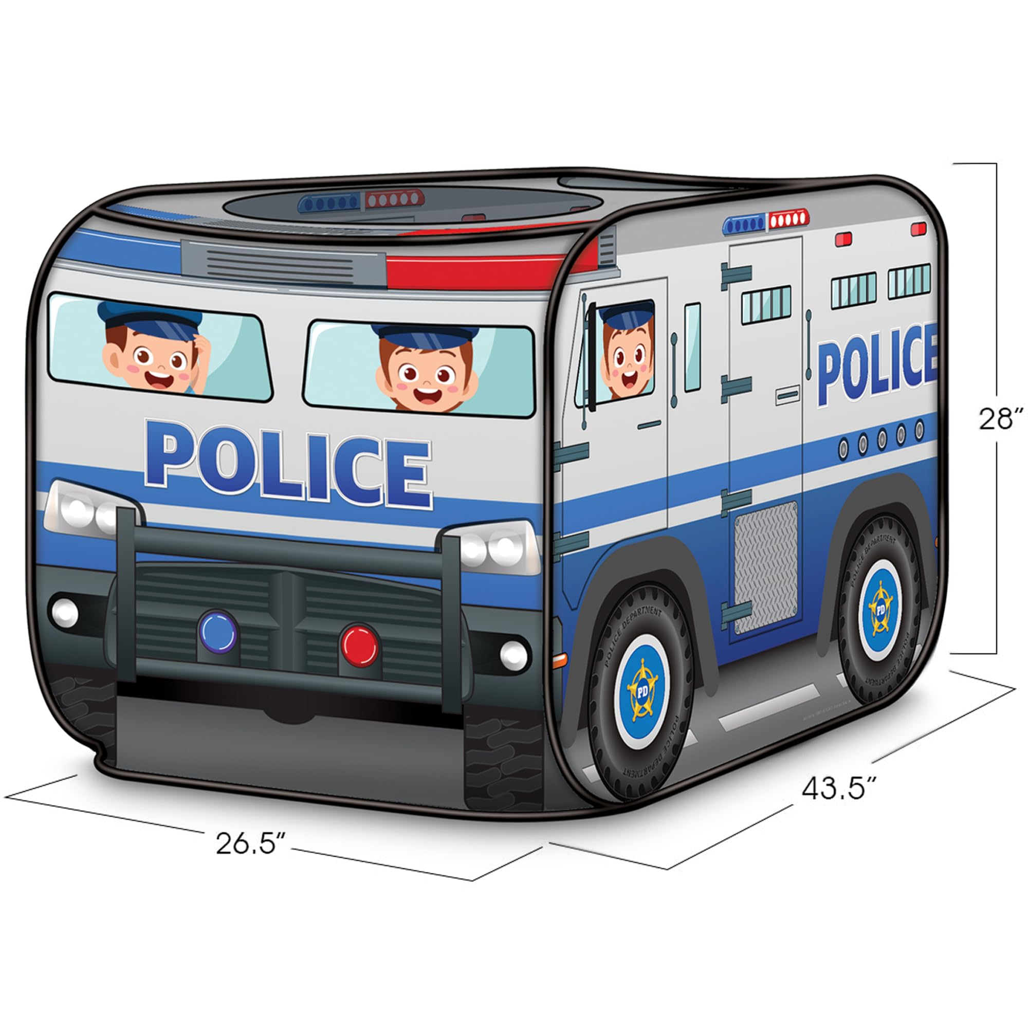 Foto 4 pulgar | Coche De Policía Play Tent Artcreativity Para Niños Mayores De 3 Años - Venta Internacional.