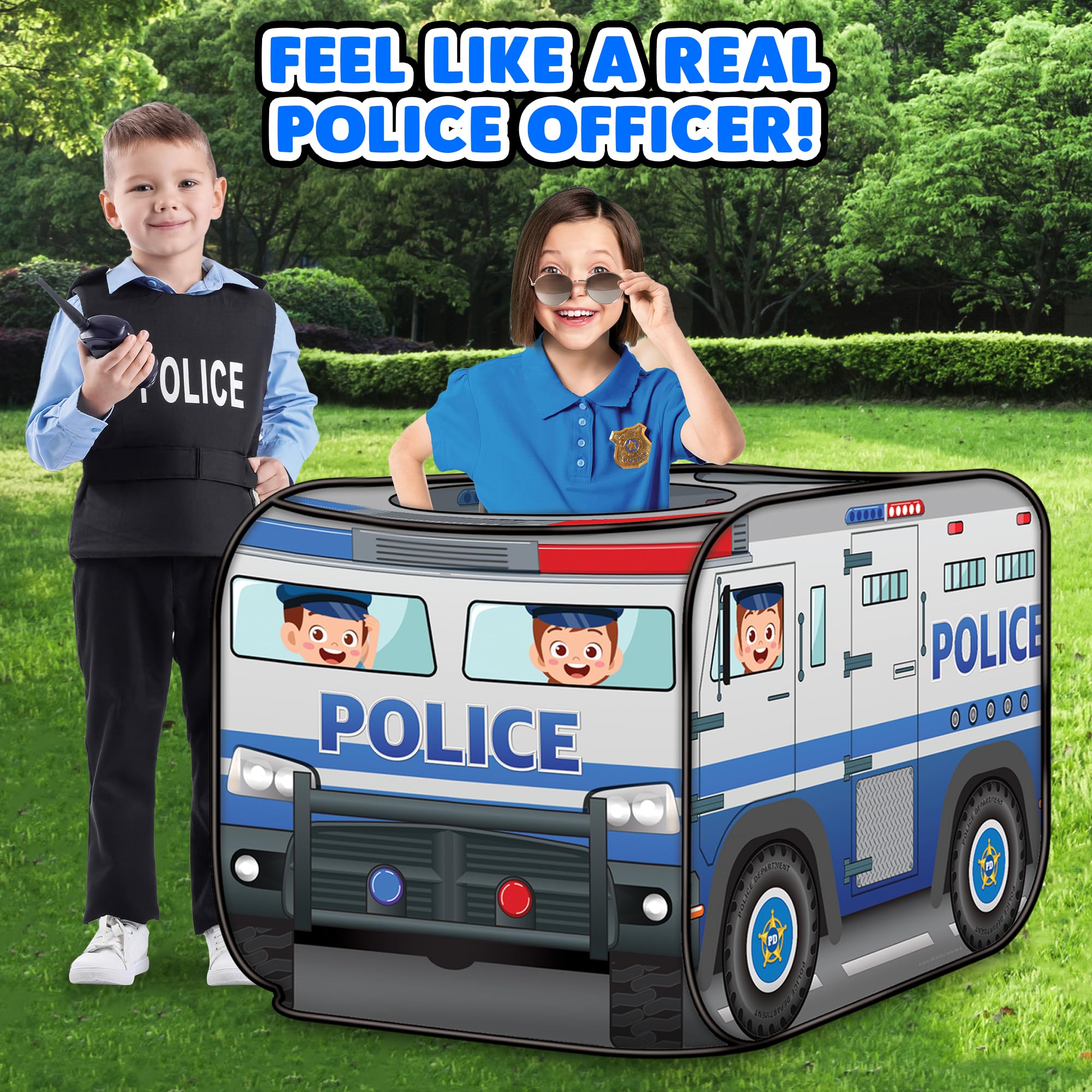 Foto 7 pulgar | Coche De Policía Play Tent Artcreativity Para Niños Mayores De 3 Años - Venta Internacional.