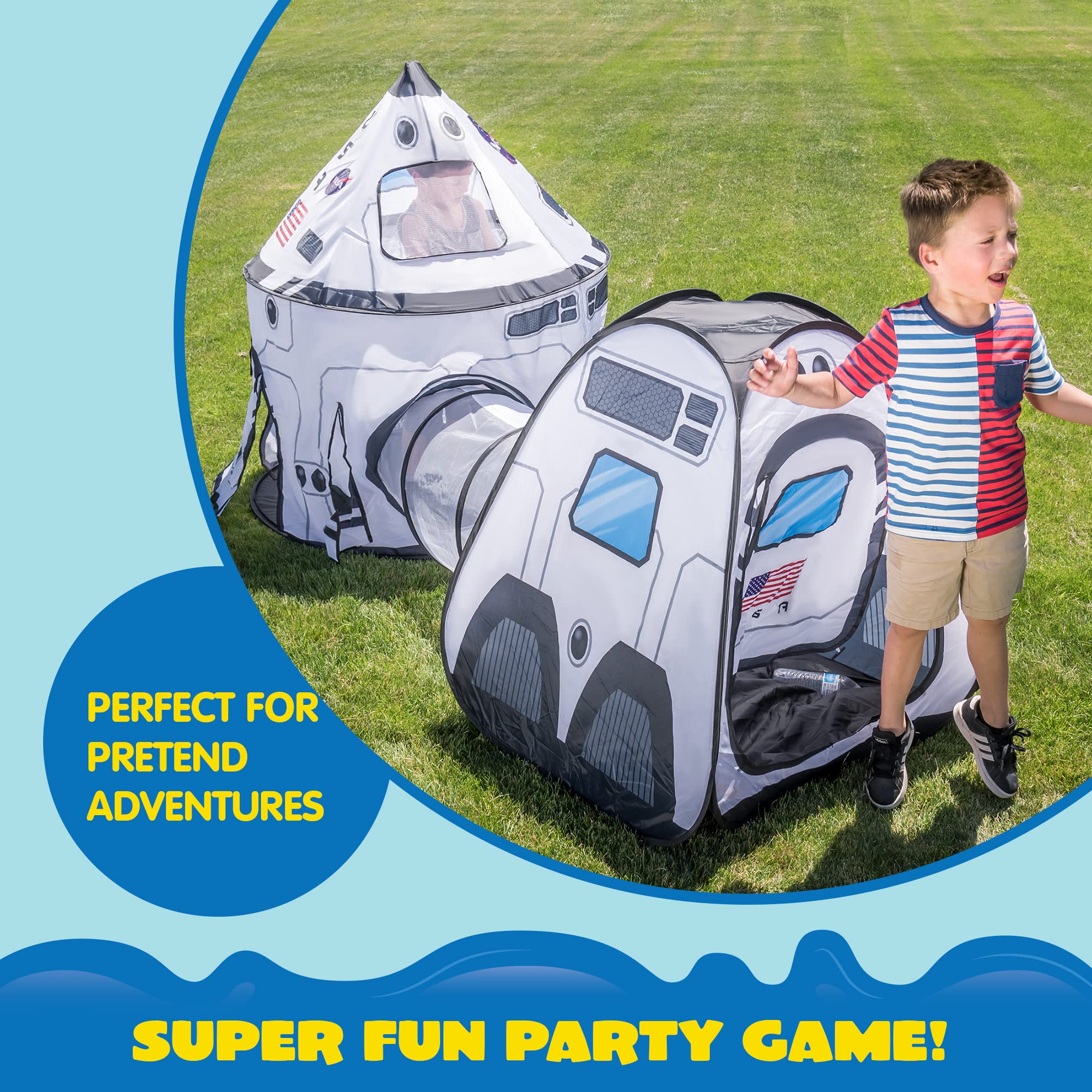 Foto 6 pulgar | Carpa De Juego Joyin White Rocket Ship Con Túnel Y Casita De Juegos - Venta Internacional.