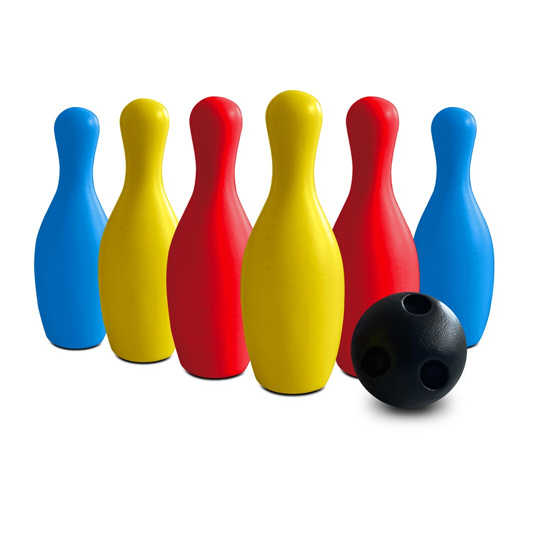 Mini Boliche 6 Pinos 1 Bola Bf Toys Caja con 20 Juegos $445
