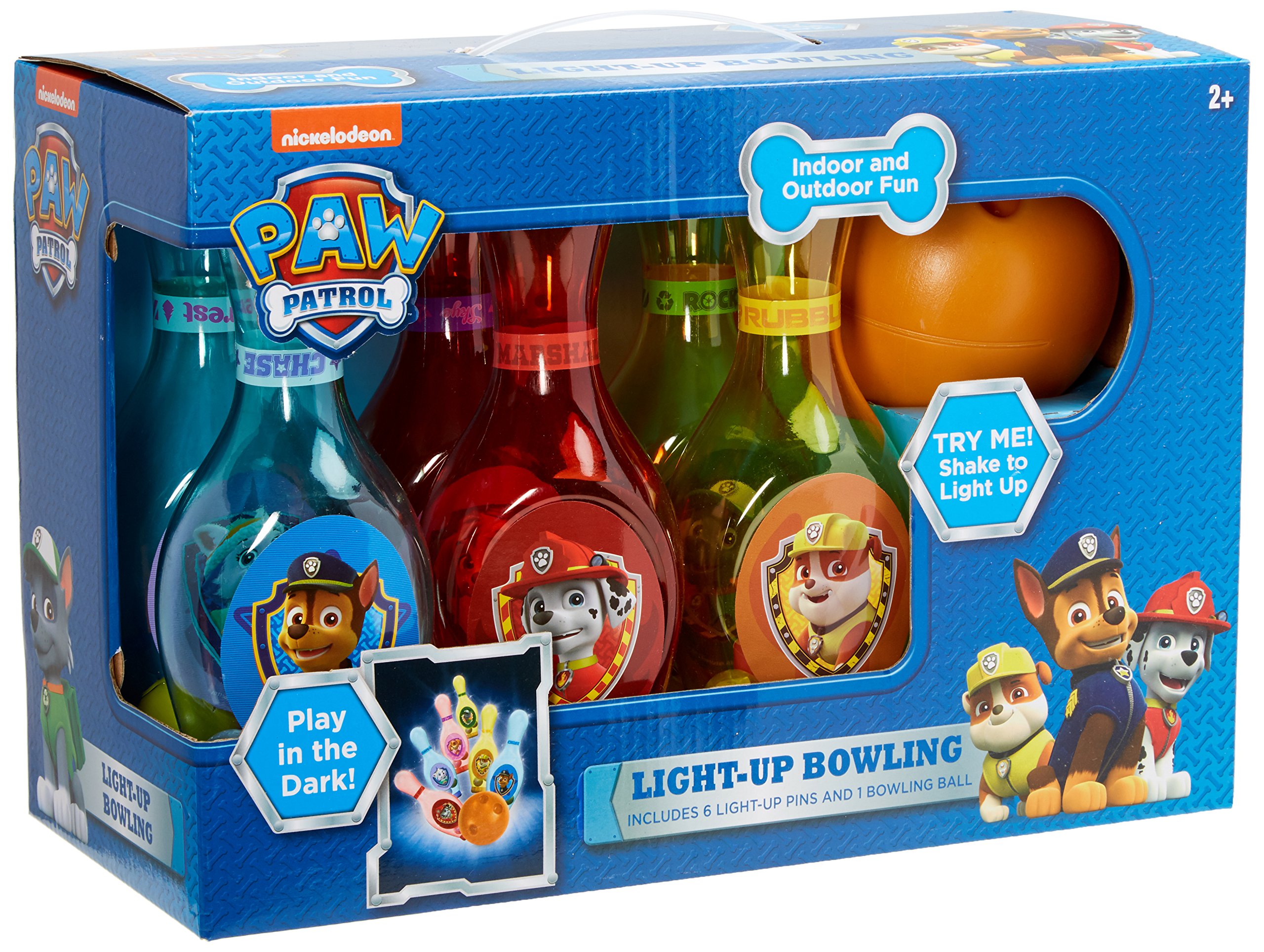 Foto 3 pulgar | Set De Bolos Nickelodeon Paw Patrol Light Up Con 6 Pines Y Bola - Venta Internacional.