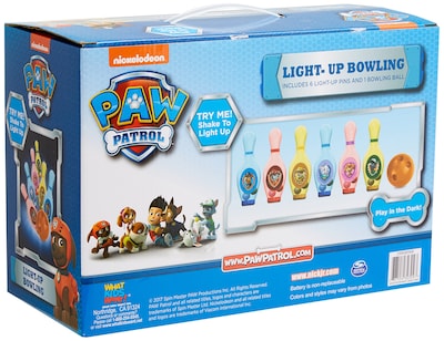 Foto 3 | Set De Bolos Nickelodeon Paw Patrol Light Up Con 6 Pines Y Bola - Venta Internacional.