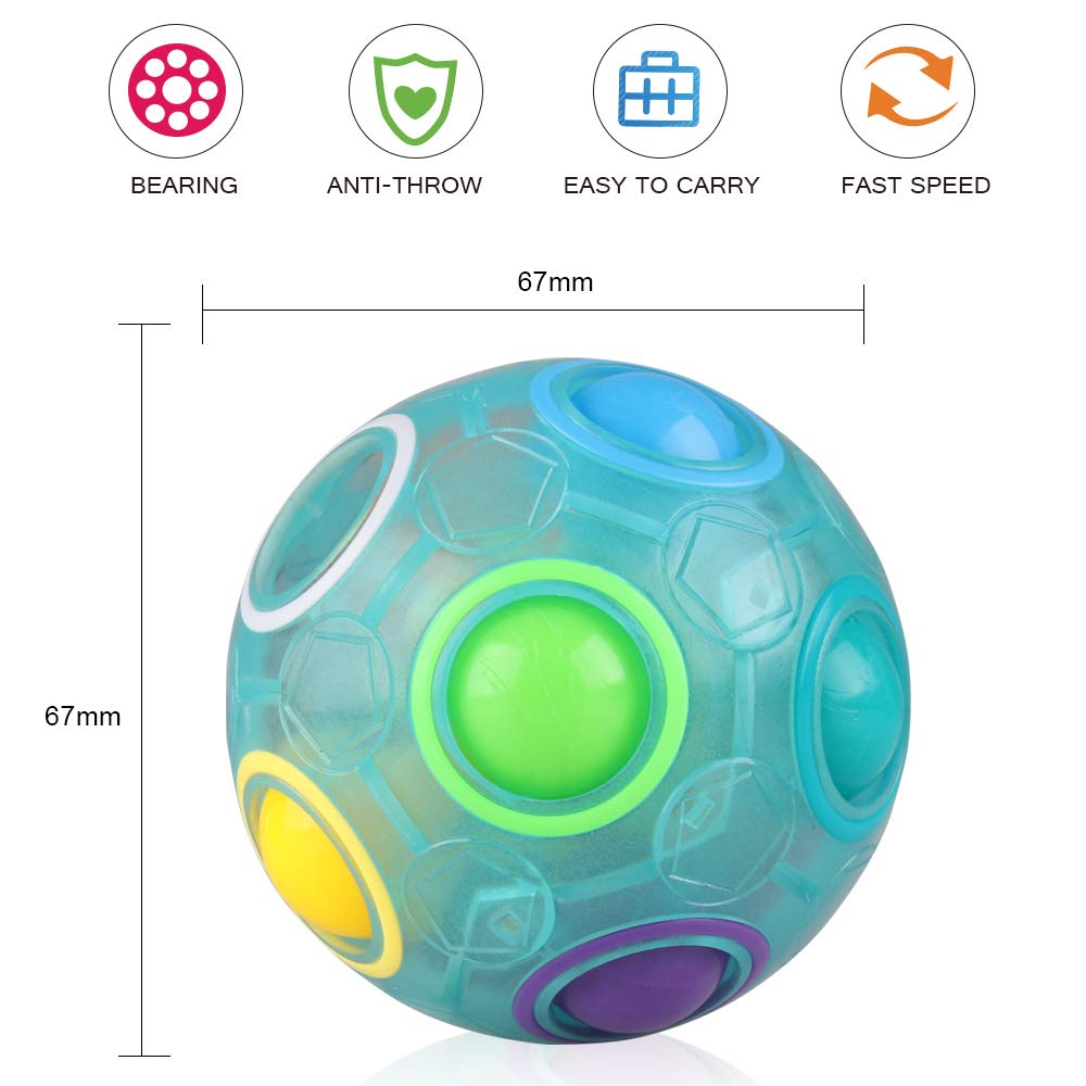 Foto 4 pulgar | Puzzle Ball D-fantix Rainbow, Paquete De 2, Para Niños De Más De 3 Años, Con Bolsa - Venta Internacional.