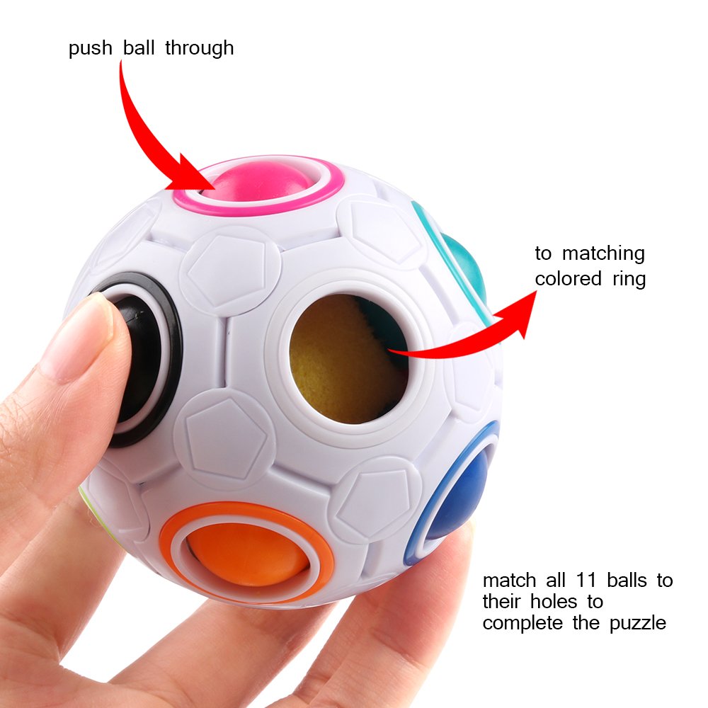 Foto 5 pulgar | Puzzle Ball D-fantix Rainbow, Paquete De 2, Para Niños De Más De 3 Años, Con Bolsa - Venta Internacional.