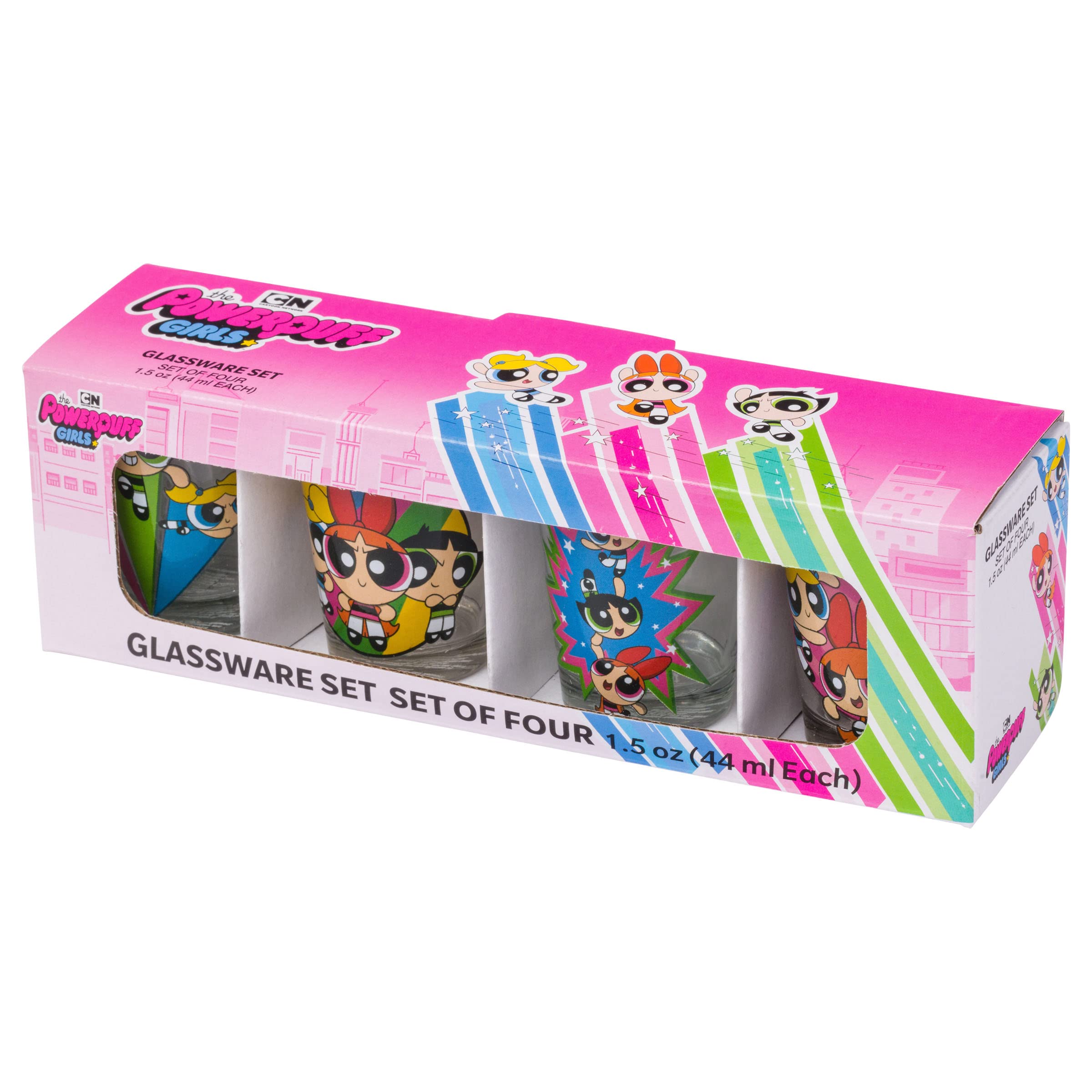 Foto 6 | Set De Minivasos Silver Buffalo The Powerpuff Girls, 45 Ml X4 - Venta Internacional.