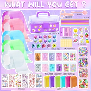 Foto 2 | Kit Nano Tape Bubble Ziza Nano Tape Squishy Maker Para Niñas De 6 A 8 Años - Venta Internacional.