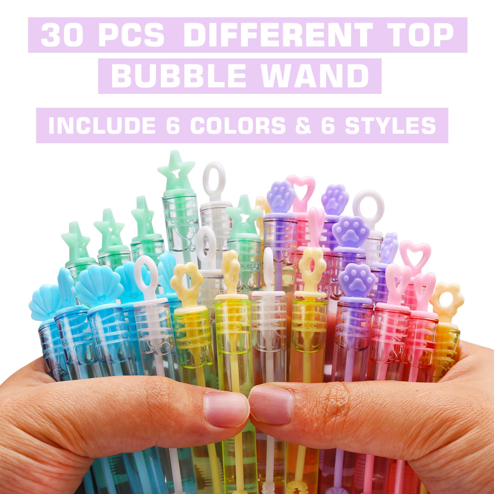 Foto 6 pulgar | Bubble Wands Mapixo, Paquete De 30 Unidades, Mini6, 6 Colores, Recuerdos De Fiesta - Venta Internacional.