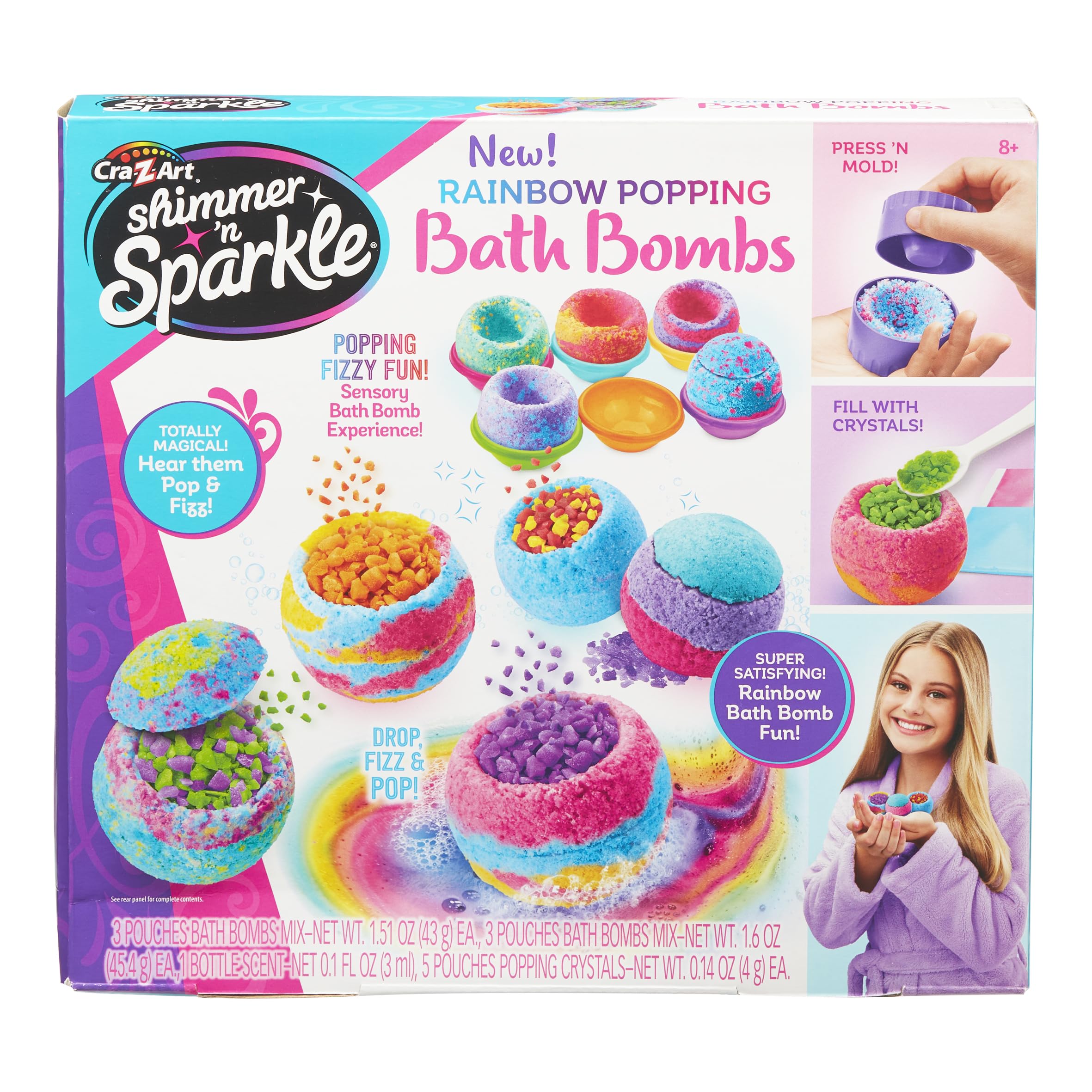 Foto 2 pulgar | Bombas De Baño Cra-z-art Shimmer 'n Sparkle Rainbow Popping - Venta Internacional.
