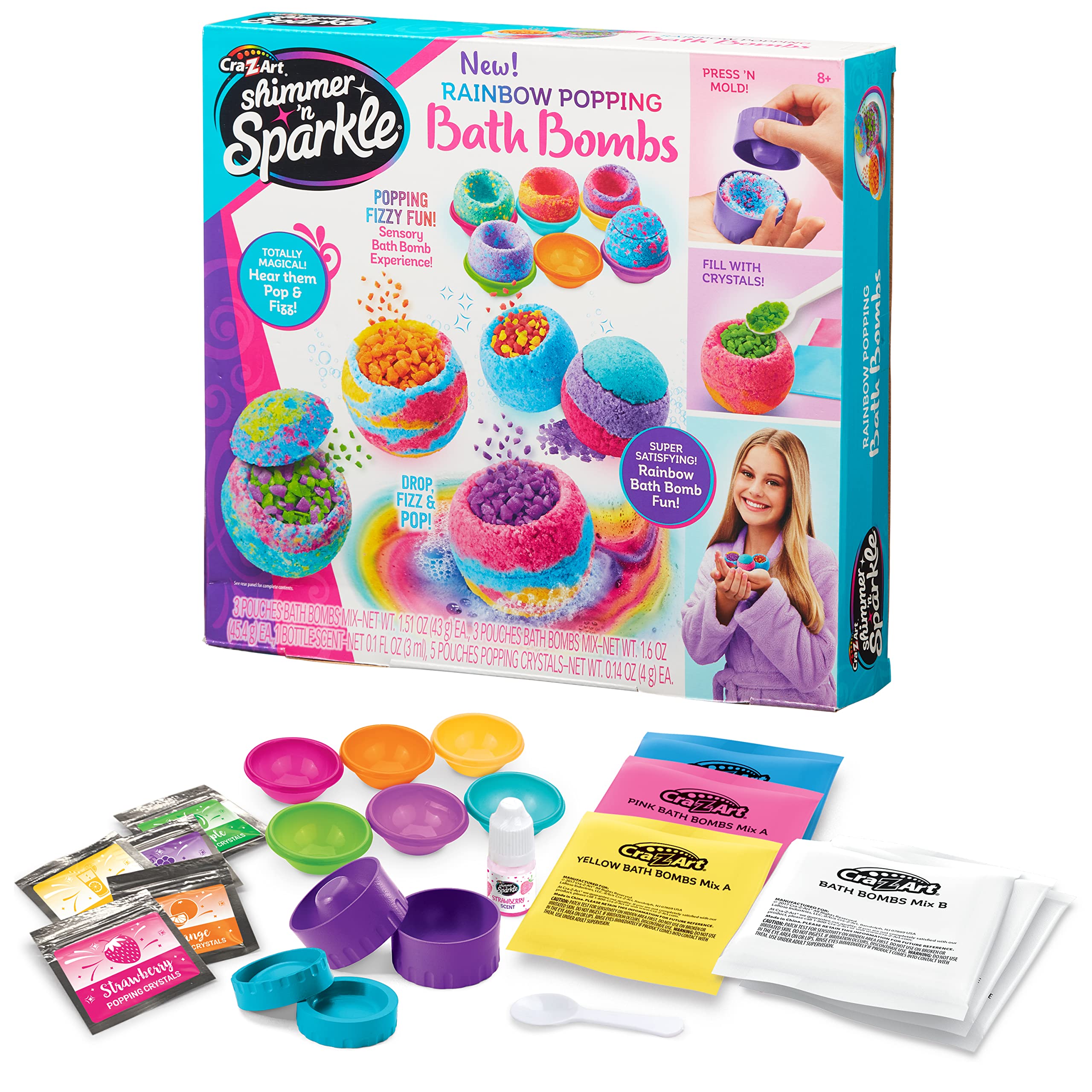Foto 3 pulgar | Bombas De Baño Cra-z-art Shimmer 'n Sparkle Rainbow Popping - Venta Internacional.