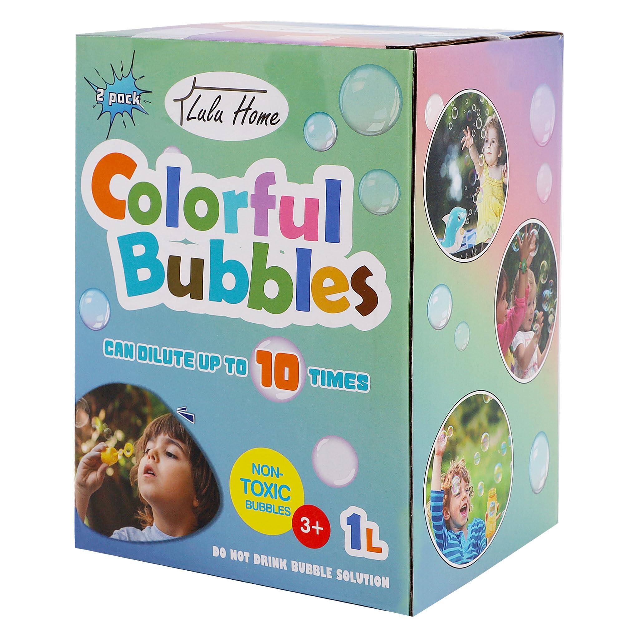 Foto 7 pulgar | Juguetes Para Niños Bubble Solution Lulu Home, 2 Paquetes De 1 Litro Con Relleno De Burbujas - Venta Internacional.