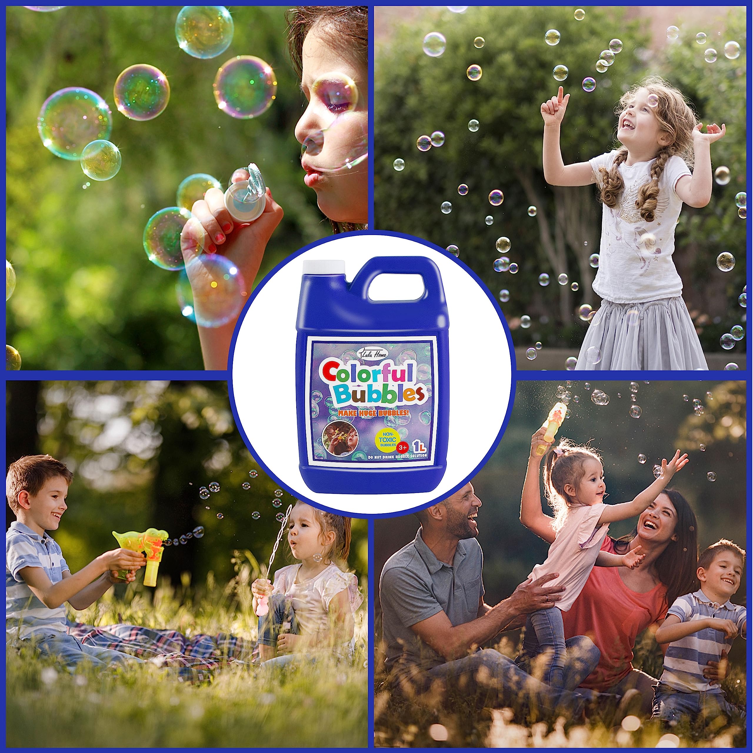Foto 8 pulgar | Juguetes Para Niños Bubble Solution Lulu Home, 2 Paquetes De 1 Litro Con Relleno De Burbujas - Venta Internacional.